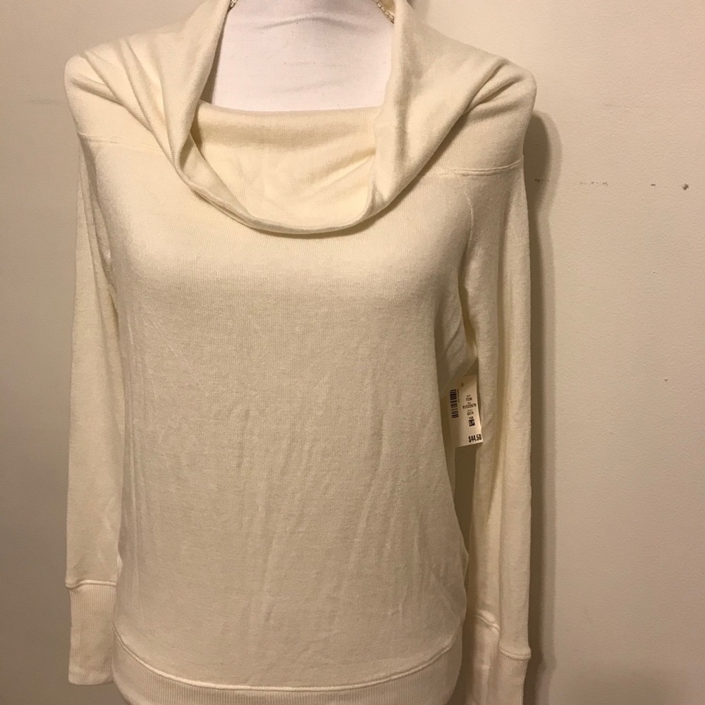 AERO Long Sleeve Space-Dye Off-The-Shoulder Tee S